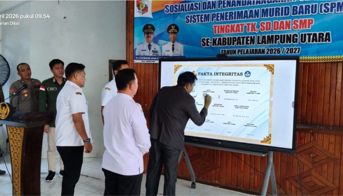 Disdik Lampung Utara Gelar Sosialisasi SPMB 2026, Tegaskan Larangan “Titip Kursi”
