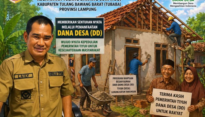 Program Bedah Rumah DD di Gunung Katun Tanjungan Sasar Warga Kurang Mampu