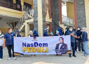 Lindungi Warga Dari Abu Vulkanik, NasDem Turun ke Jalan Bagikan 22 Ribu Masker di Pesawaran